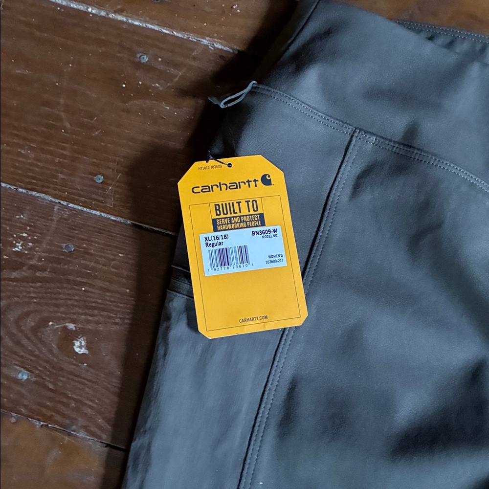 Carhartt Force Utility Leggings Women Size XL Green Fitted Flex Zip Pocket NWT